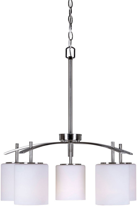 Forte 2635-05-55 Brushed Nickel Mini Hanging Chandelier