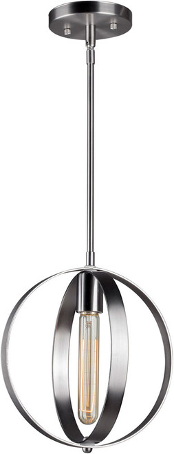 Forte 2641-01-55 Modern Brushed Nickel Mini Drop Ceiling Lighting