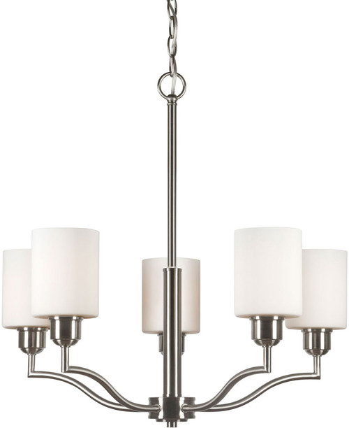 Forte 2714-05-55 Brushed Nickel Ceiling Chandelier