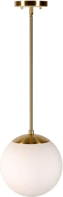 Forte 2747-01-12 Selene Modern Soft Gold 10" Mini Hanging Lamp