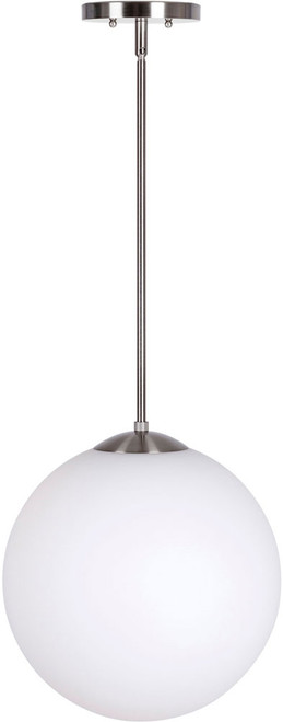 Forte 2765-01-55 Selene Brushed Nickel 14" Hanging Light Fixture