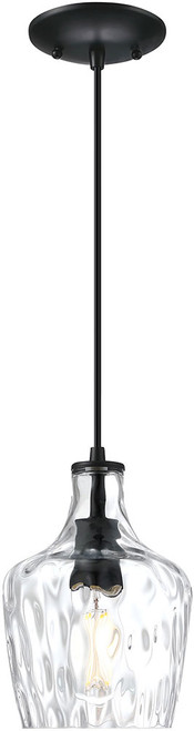 Forte Lighting 2770-01-04 Milo Black 6.5" Mini Drop Lighting Fixture