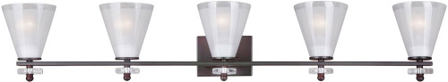 Forte 5132-05-32 Modern Antique Bronze 5-Light Vanity Light
