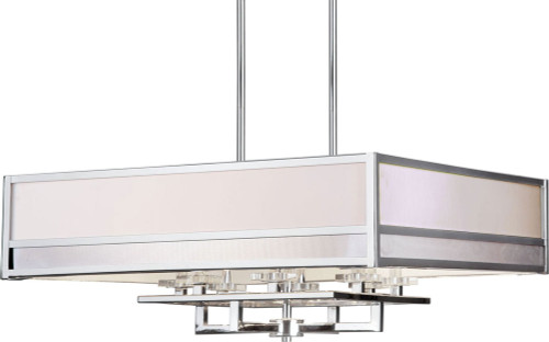 Forte 7035-08-05 Modern Chrome 33" Hanging Lamp