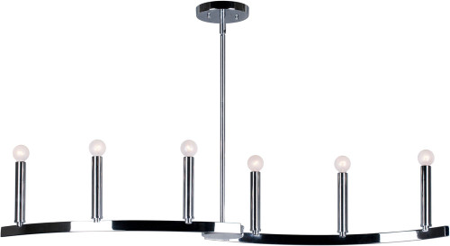 Forte 7175-06-05 Modern Chrome Kitchen Island Lighting