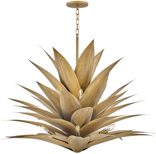 Fredrick Ramond FR30816BNG Agave Modern Burnished Gold LED Drop Lighting Fixture