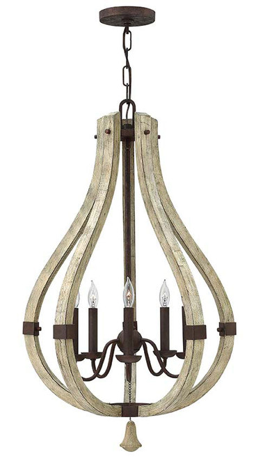 Fredrick Ramond FR40575IRR Middlefield 32 Inch Tall Rustic Foyer Lighting Pendant