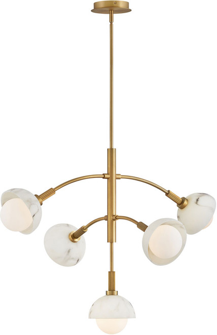 Fredrick Ramond FR38405HB Phoebe Modern Heritage Brass LED Ceiling Chandelier