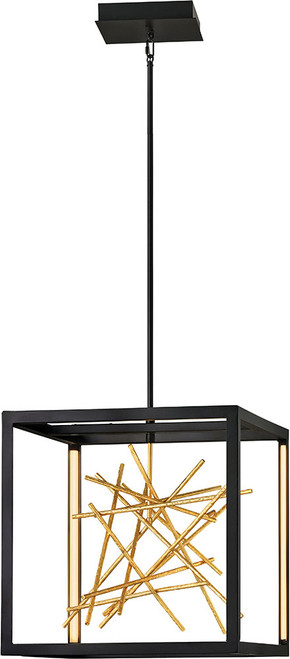 Fredrick Ramond FR46407BLK Styx Contemporary Black LED Foyer Light Fixture