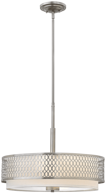 Fredrick Ramond FR35603BNI Jules Brushed Nickel LED Drum Hanging Pendant Lighting