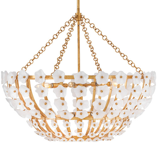 Fredrick Ramond FR41636DA Azalea Modern Distressed Brass LED Hanging Lamp