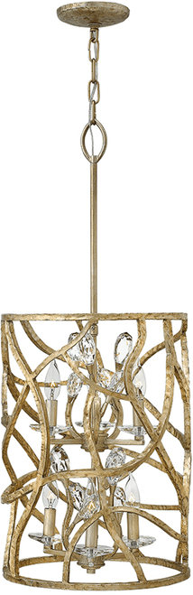 Fredrick Ramond FR46805CPG Eve Crystal Champagne Gold LED Pendant Hanging Light