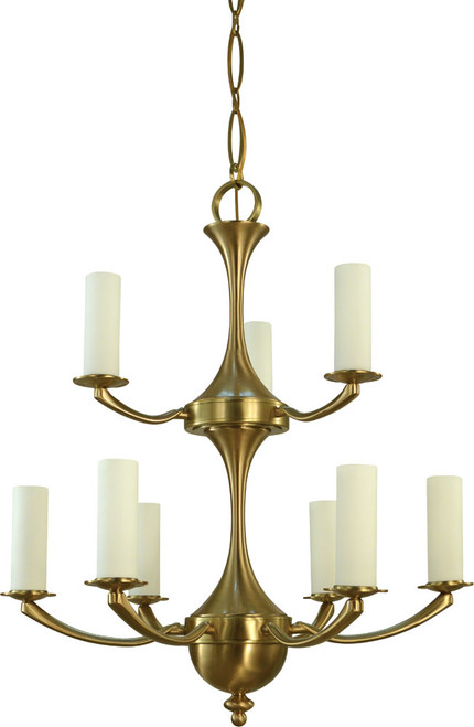 Framburg 5929 Atherton Brushed Brass Chandelier Light