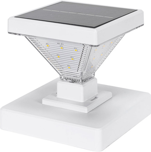 Gama Sonic 144iP2502KIT Luxor Contemporary White Post Cap Light (pack of 2)