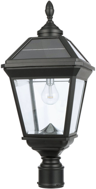 Gama Sonic 37B50012 Imperial Modern Black Solar Outdoor Post Light Fixture