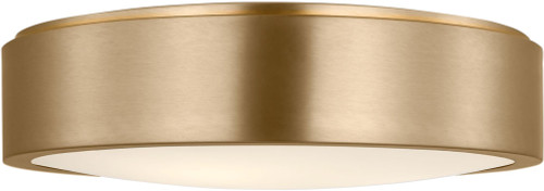 Generation Lighting GLF1053SB Albee Contemporary Satin Brass 18" Flush Mount Light Fixture
