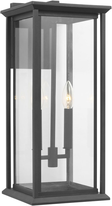 Generation Lighting GLO1222C-TXB Audley Modern Textured Black 20" Exterior Sconce Lighting