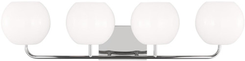Generation Lighting GLV1014CH Rory Modern Chrome 4-Light Bathroom Vanity Light