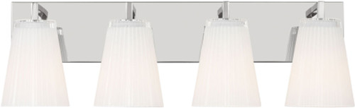 Generation Lighting GLV1104CH Upson Modern Chrome 4-Light Bathroom Vanity Light