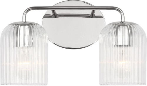 Generation Lighting GLV1132CH Eisele Contemporary Chrome 2-Light Vanity Lighting