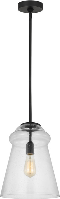 Generation Lighting P1459MBK Loras Modern Midnight Black Mini Pendant Light