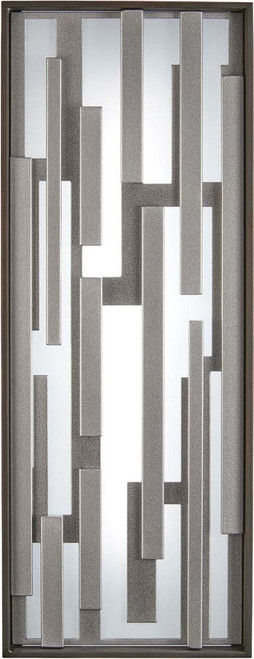 George Kovacs P1272-650-L Bars Contemporary Bronze with Silver LED Exterior Sconce Lighting