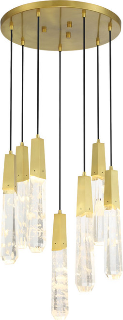 George Kovacs P1287-859-L Drifting Droplets Modern Brushed Brass LED Multi Hanging Pendant Light