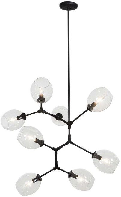 George Kovacs P1365-66A Nexpo Contemporary Coal Hanging Chandelier