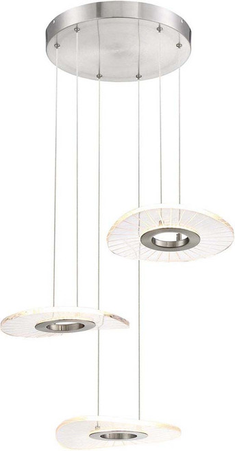 George Kovacs P1783-084-L Light Ray Modern Brushed Nickel LED Multi Drop Lighting Fixture