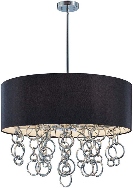 George Kovacs P400-0-077 Ringlets Modern Chrome Drum Hanging Light