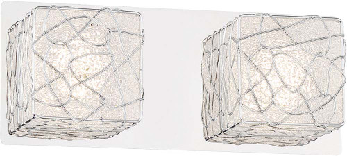 George Kovacs P5292-077-L Livewire Contemporary Chrome LED 2-Light Bathroom Lighting Fixture