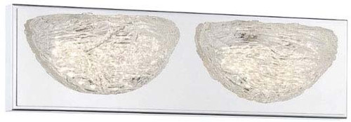 George Kovacs P5442-077-L Modern Ice Modern Chrome LED 2-Light Bathroom Wall Light Fixture
