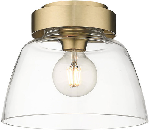 Golden Lighting 0314-FM10 BCB-CLR Remy Brushed Champagne Bronze Flush Mount Light Fixture