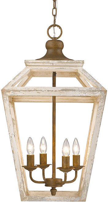 Golden Lighting 0839-4P-BC Haiden Burnished Chestnut Foyer Light Fixture