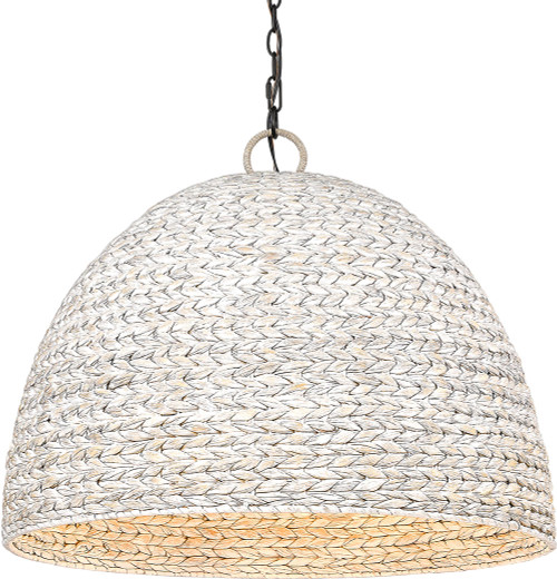 Golden Lighting 1081-8P BLK-PSG Rue Contemporary Matte Black Pendant Lighting Fixture