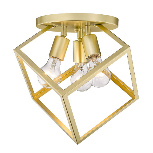 Golden Lighting 2086-3SF OG Cassio Modern Olympic Gold Ceiling Light