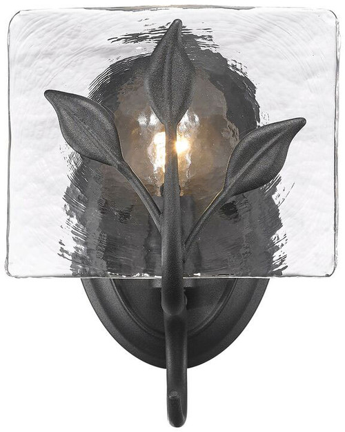 Golden Lighting 3160-1W NB-HWG Calla Modern Natural Black Wall Mounted Lamp