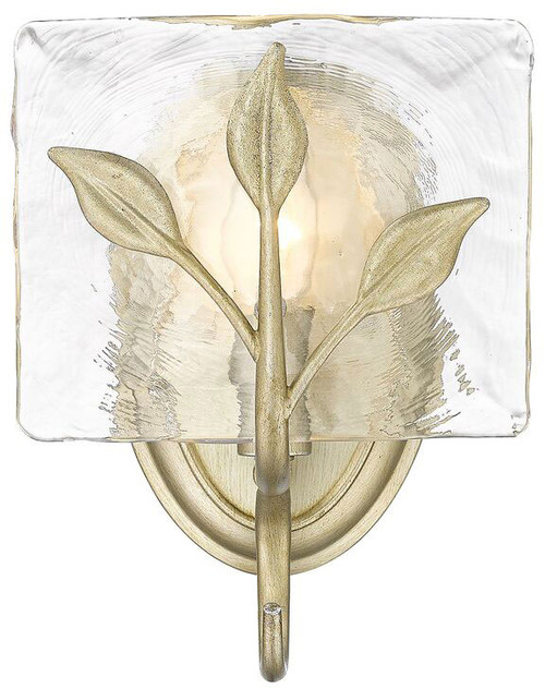 Golden Lighting 3160-1W WG-HWG Calla Modern White Gold Wall Light Sconce