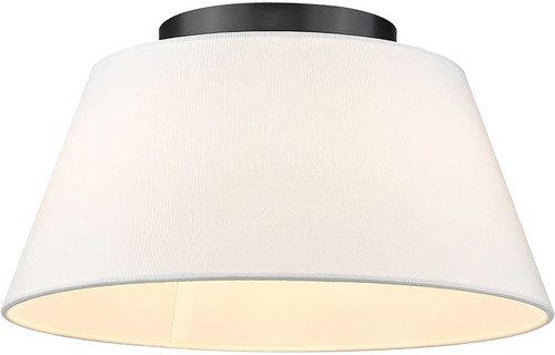 Golden Lighting 3189-FM BLK-MWS Penn Matte Black Flush Mount Lighting Fixture