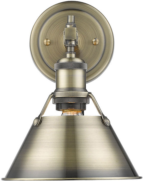 Golden Lighting 3306-BA1 AB-AB Orwell Aged Brass Bathroom Lighting