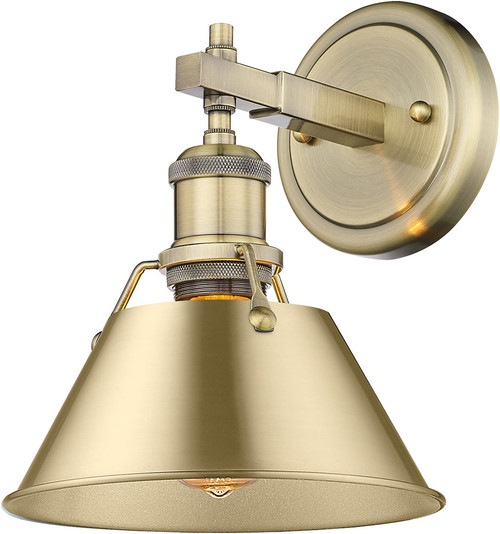 Golden Lighting 3306-BA1 AB-BCB Orwell Aged Brass / Brushed Champagne Bronze Wall Sconce