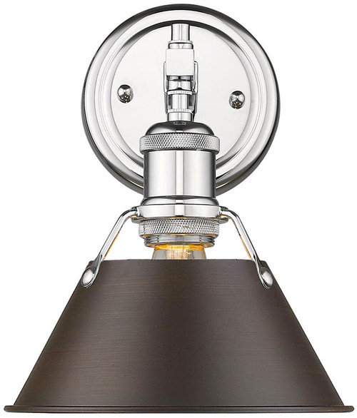 Golden Lighting 3306-BA1 CH-RBZ Orwell Rubbed Bronze Bathroom Light