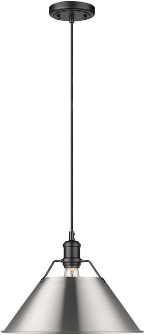 Golden Lighting 3306-L BLK-PW Orwell Pewter Ceiling Light Pendant