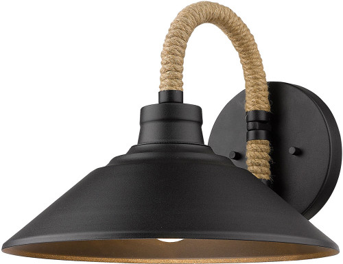 Golden Lighting 3318-1W-NB Journey Natural Black Wall Sconce Lighting