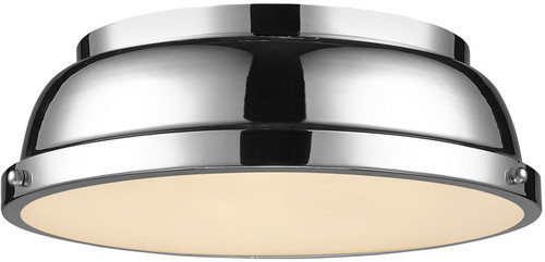 Golden Lighting 3602-14 CH-CH Duncan Chrome Ceiling Light Fixture