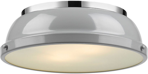 Golden Lighting 3602-14 CH-GY Duncan Chrome Ceiling Lighting Fixture