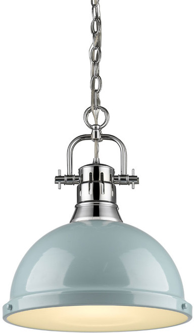 Golden Lighting 3602-L-CH-SF Duncan Modern Chrome Drop Ceiling Lighting