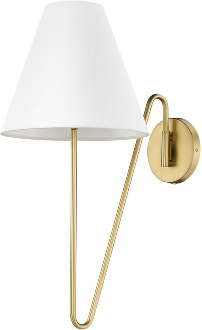 Golden Lighting 3690-A1W BCB-IL Kennedy Brushed Champagne Bronze Swing Arm Wall Lamp