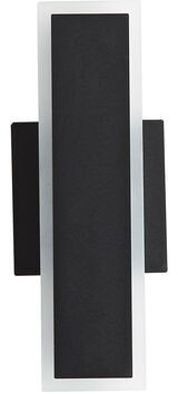 Golden Lighting 4072-OWL12 SNB Obsidian Modern Sand Black LED 12" Outdoor Wall Sconce Light