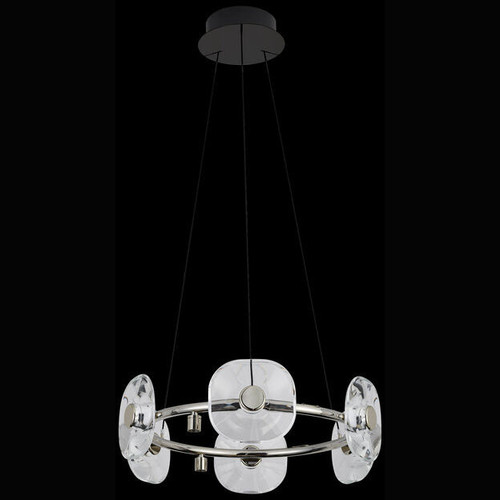 Golden Lighting 5028-6 CH Celestia Modern Chrome LED Chandelier Light